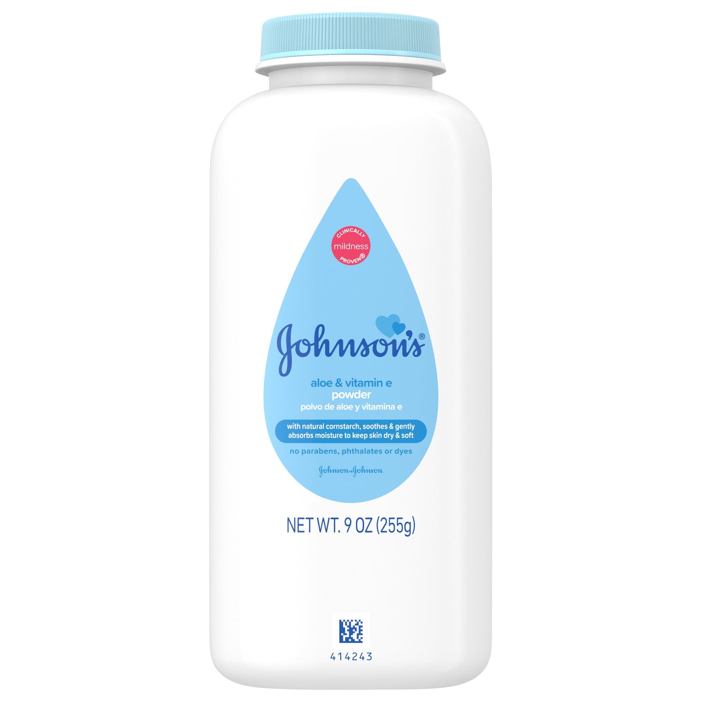 Johnson's Cornstarch Baby Powder with Aloe & Vitamin E, 9 oz