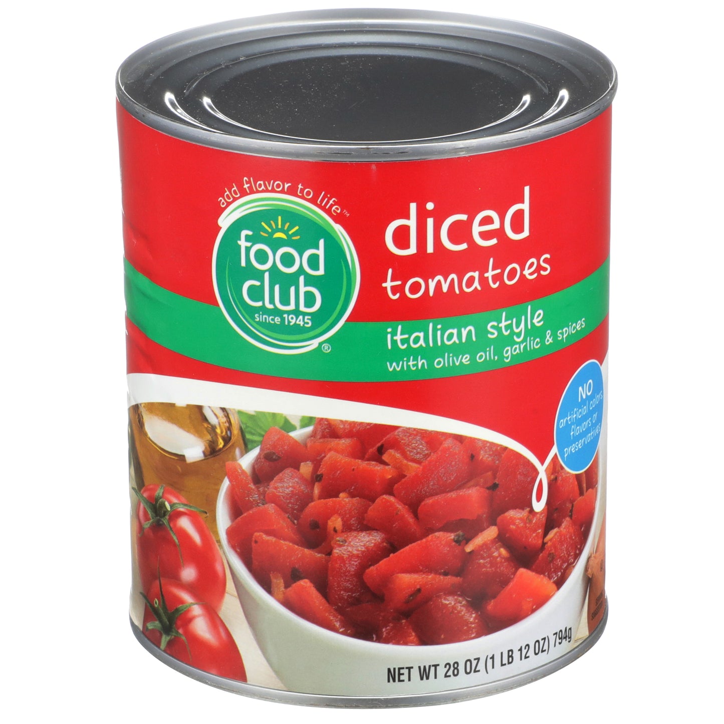 Italian Style With Olive Oil, Garlic & Spices Diced Tomatoes