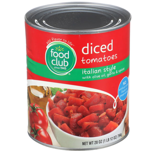 Italian Style With Olive Oil, Garlic & Spices Diced Tomatoes