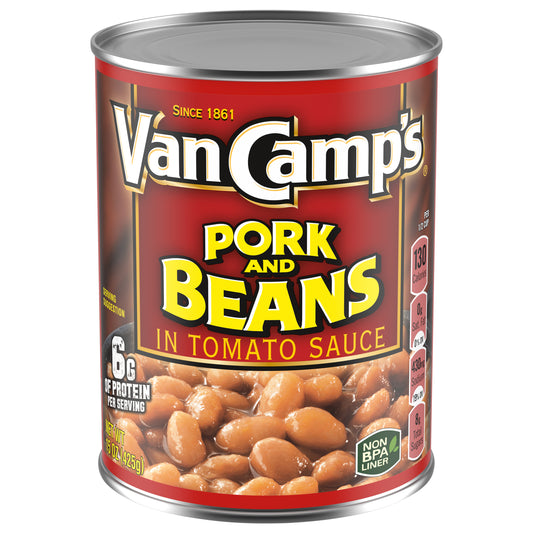 Van Camp's Pork and Beans, Canned Beans, 15 OZ