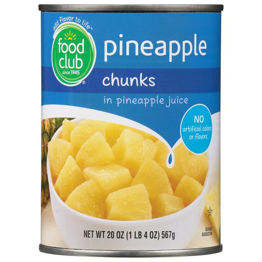 Food Club Pineapple Chunks 20 oz
