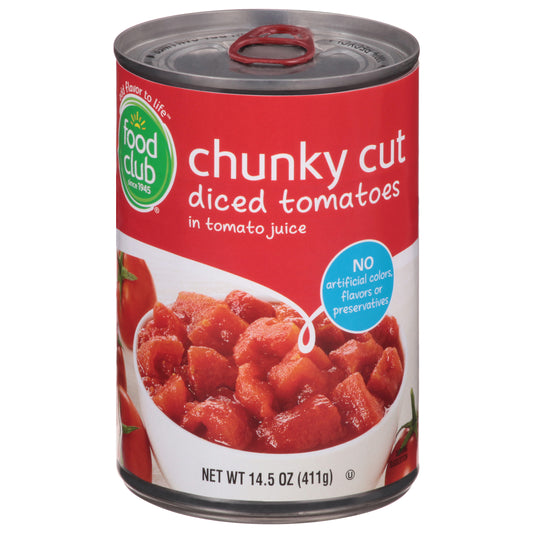 Food Club Chunky Cut Diced Tomatoes 14.5 oz