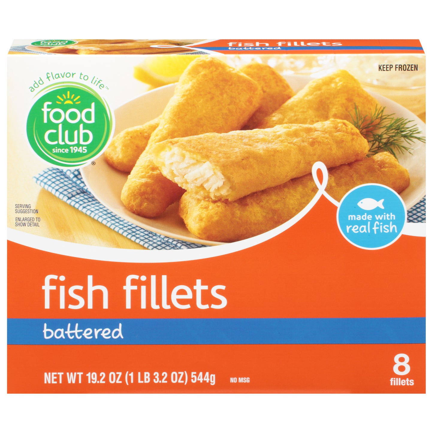 Food Club Battered Fish Fillets 8 ea