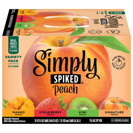 Simply Spiked Peach Beer Variety Pack 12 - 12 fl oz Cans