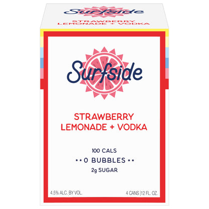 Surfside Strawberry Lemonade + Vodka 4 - 12 fl oz Cans