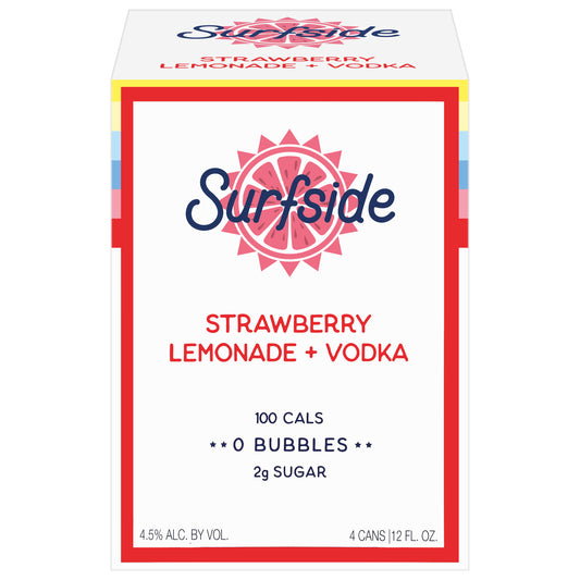 Surfside Strawberry Lemonade + Vodka 4 - 12 fl oz Cans