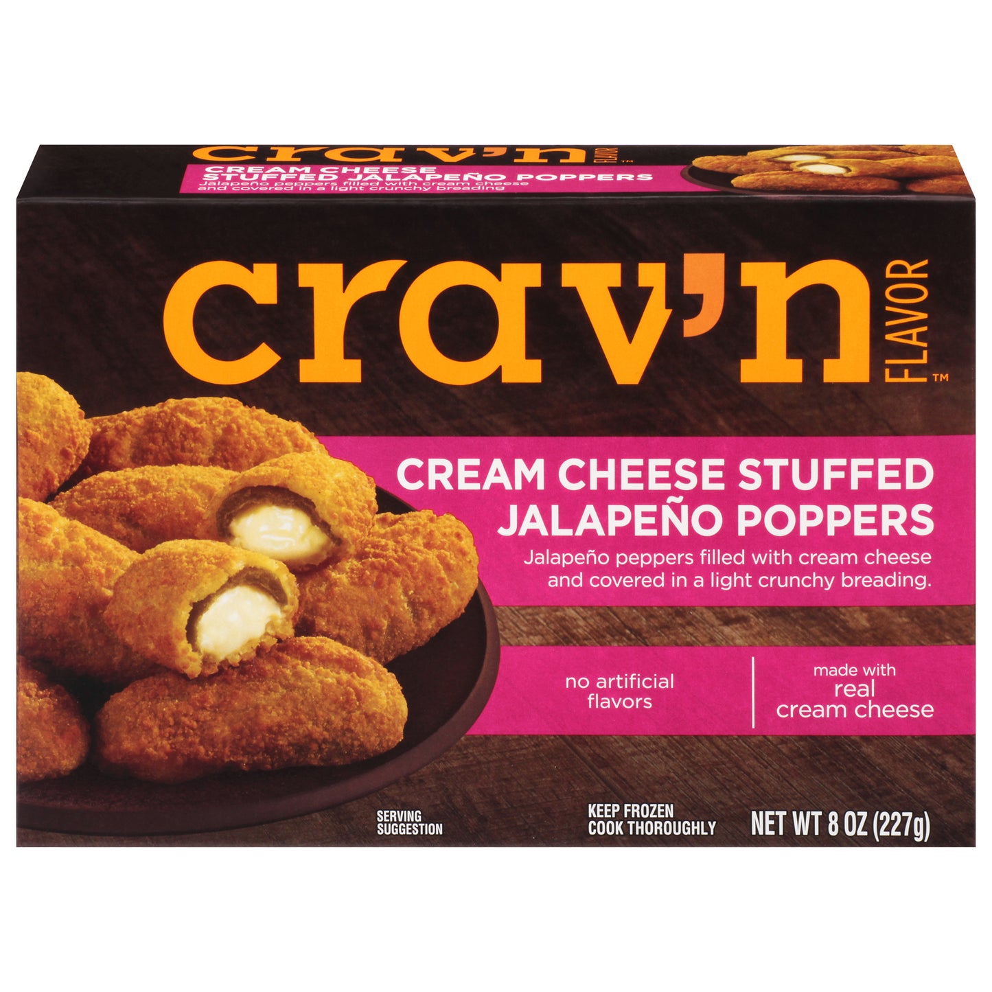 Crav'n Flavor Cream Cheese Stuffed Jalapeno Poppers 8 oz