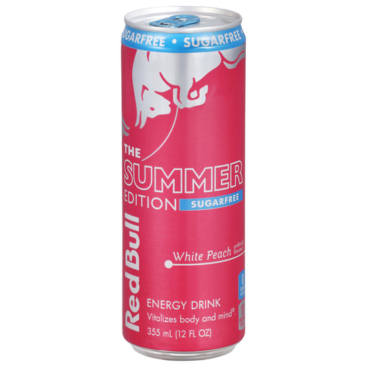 Red Bull The Summer Edition Sugarfree White Peach Energy Drink 12 fl oz