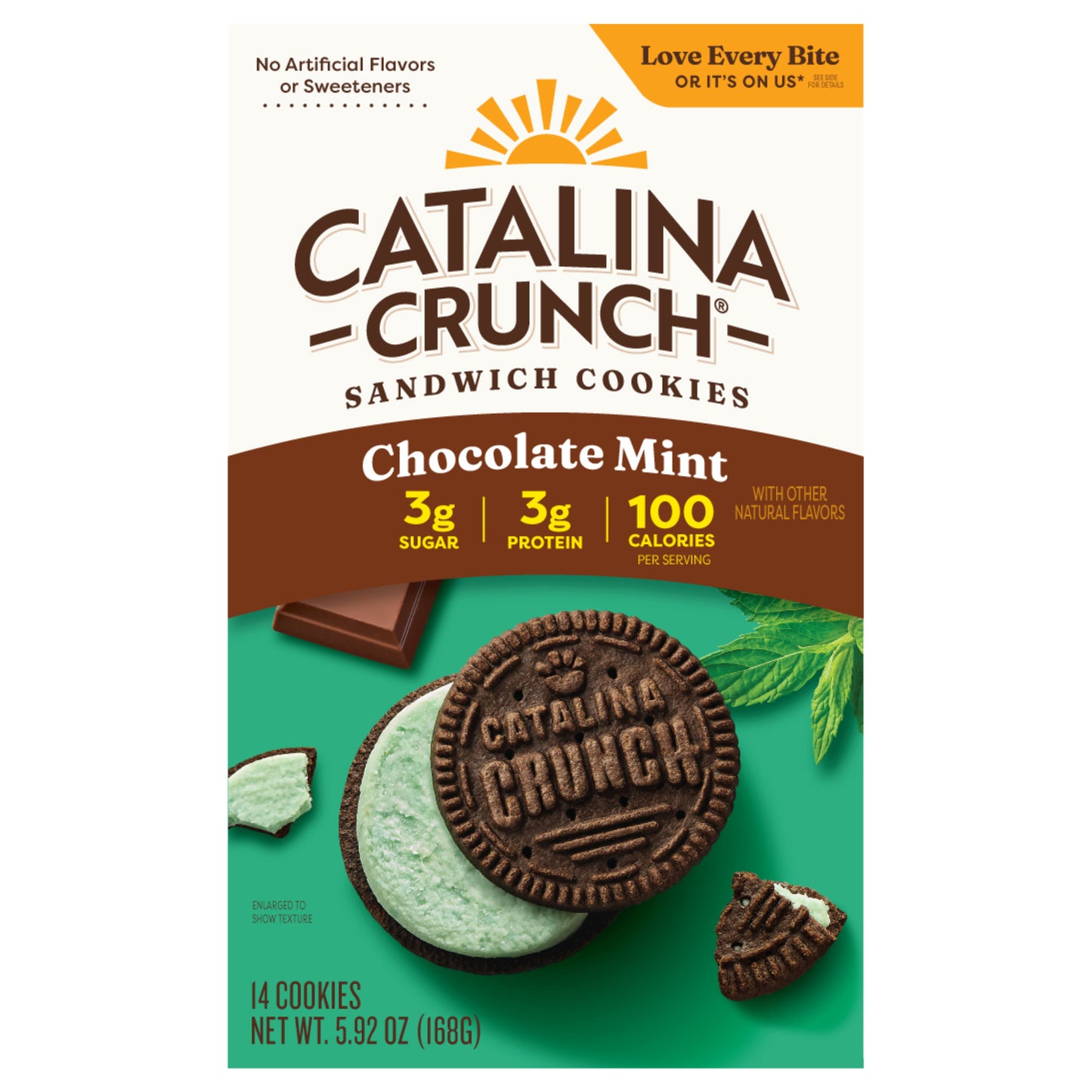 Catalina Crunch Sandwich Cookies, Chocolate Mint, 5.92 oz