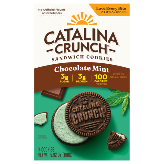 Catalina Crunch Sandwich Cookies, Chocolate Mint, 5.92 oz