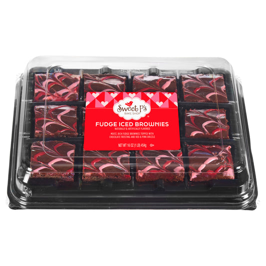 Sweet P's Bake Shop Fudge Iced Brownies 16 oz