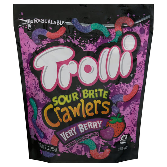 Trolli Sour Brite Crawlers Very Berry Gummi Candy 9 oz