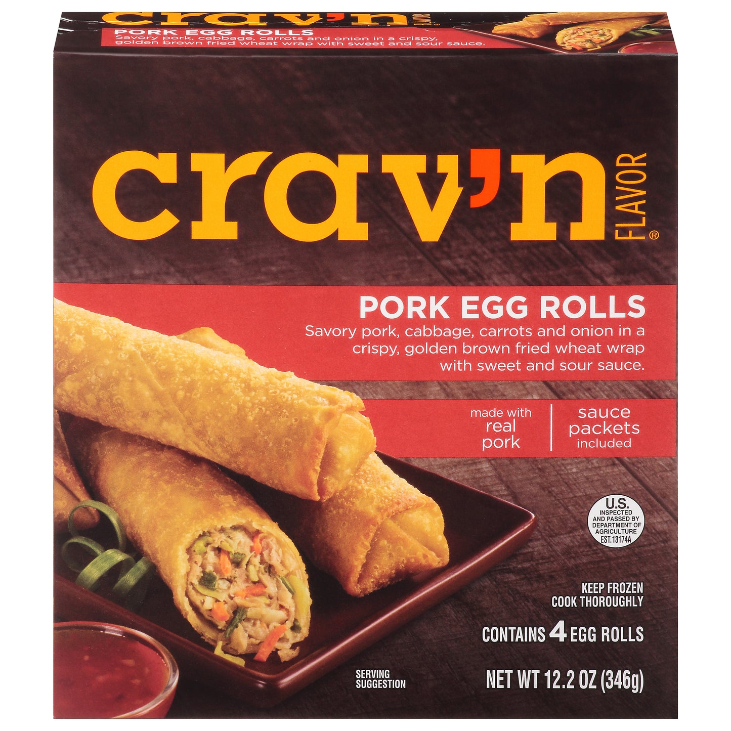 Crav'n Flavor Pork Egg Rolls 4 ea