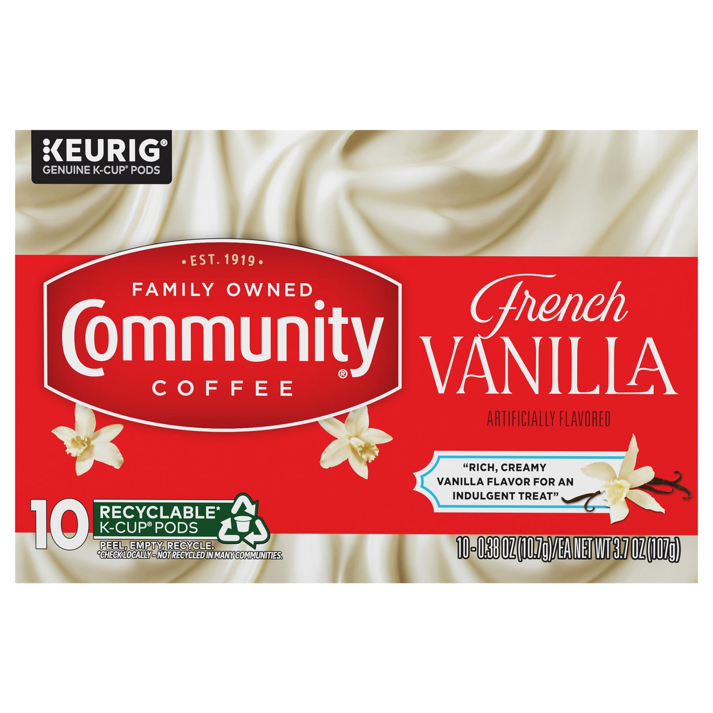 Community® Coffee French Vanilla Medium Roast Keurig® K-Cup® Pods 10 ct Box