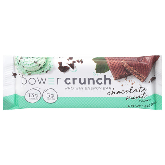 Power Crunch Chocolate Mint Flavored Protein Energy Bar 1.4 oz