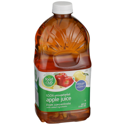 100% Unsweetened Apple Juice From Concentrate With Added Ingredients