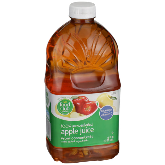 100% Unsweetened Apple Juice From Concentrate With Added Ingredients
