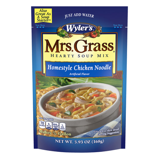 Mrs. Grass Homestyle Chicken Noodle Hearty Soup Mix, 5.93 oz Pouch