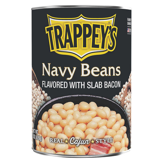 Trappey's Flavored with Slab Bacon Navy Beans 15.5 oz
