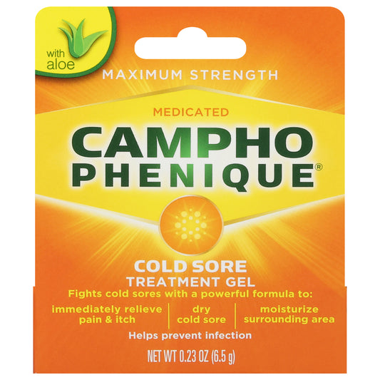 Campho Phenique Maximum Strength Medicated Cold Sore Treatment Gel 0.23 oz