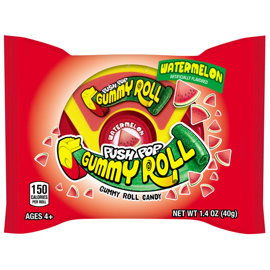 Push Pop Watermelon Gummy Roll Candy 1.4 oz