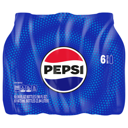 Pepsi Soda Cola 16 Fl Oz 6 Count