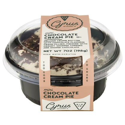 Cyrus O'Leary's Pie Co Chocolate Cream Mini Pie 7 oz