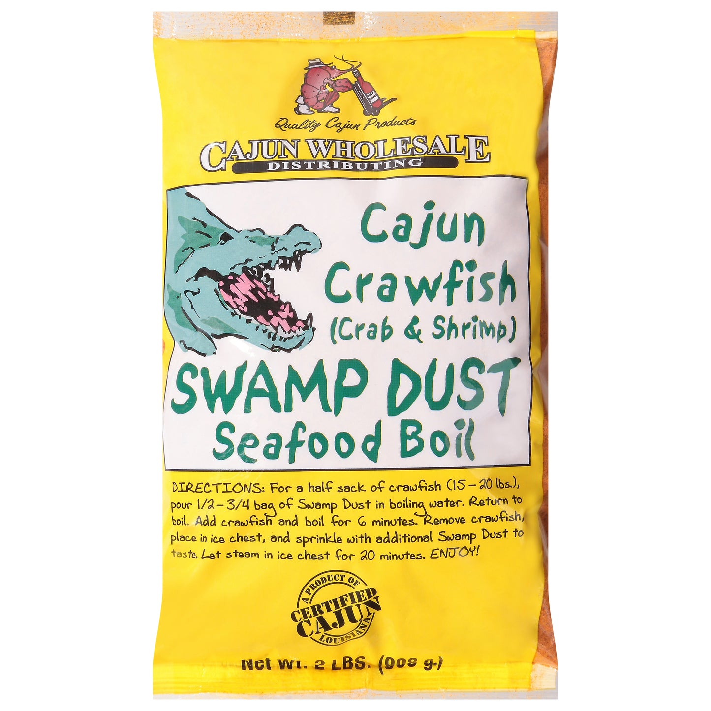 Cajun Wholesale Distributing Cajun Crawfish Swamp Dust Seafood Boil 2 lb