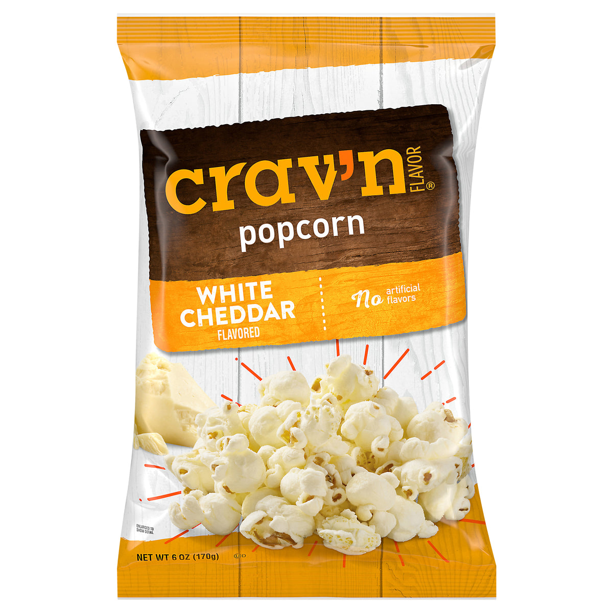 Crav'n Flavor White Cheddar Flavored Popcorn 6 oz