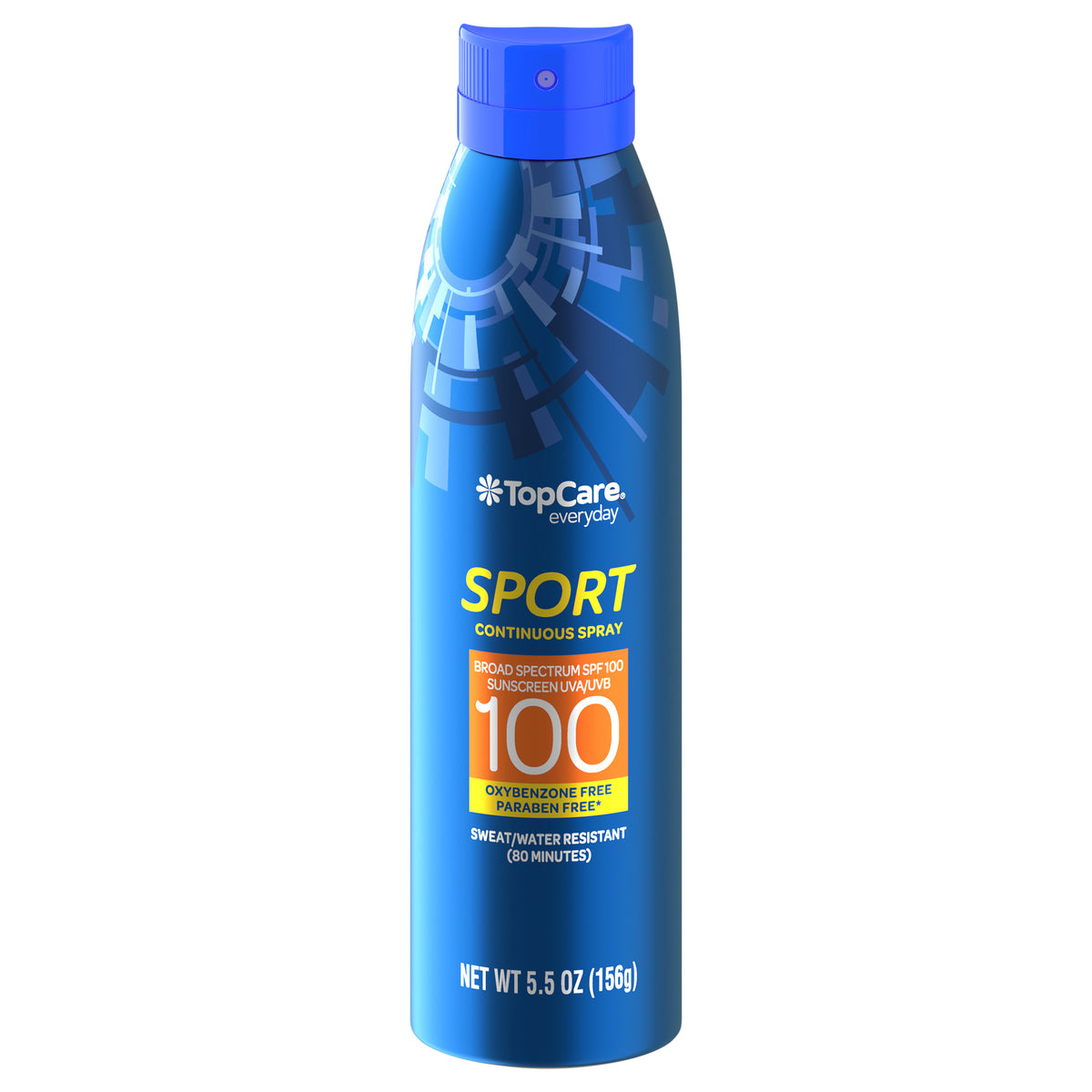 TopCare Everyday Broad Spectrum SPF 100 Continuous Spray Sport Sunscreen 5.5 oz