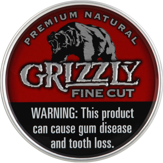 Grizzly Snuff 1.2 oz - FINE CUT PREMIUM NATURAL
