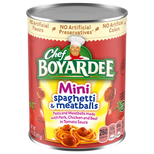 Chef Boyardee Mini Spaghetti and Meatballs, 14.5 oz