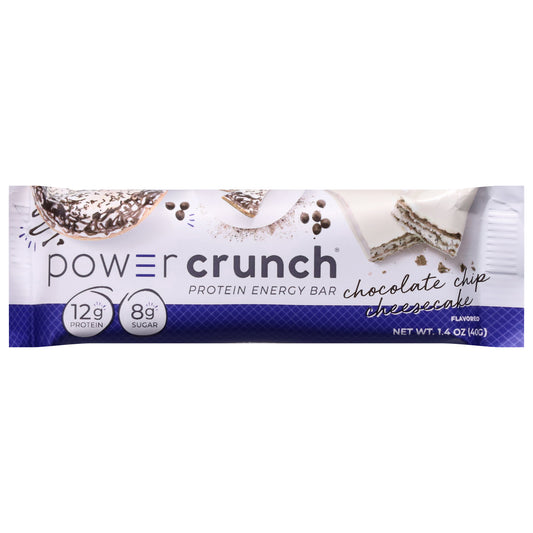 Power Crunch Chocolate Chip Cheesecake Flavored Protein Energy Bar 1.4 oz
