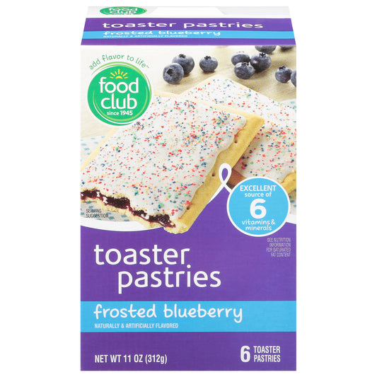 Food Club Frosted Blueberry Toaster Pastries 6 ea