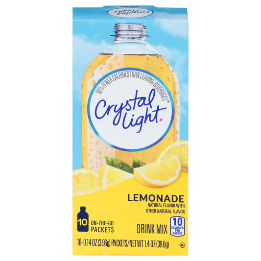 Crystal Light On-The-Go Packets Lemonade Drink Mix 10 - 0.14 oz Packets