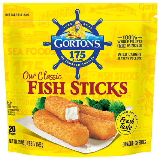 Gorton's Alaskan Pollock Wild Caught Our Classic Fish Sticks 20 ea
