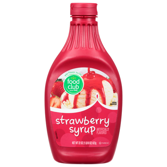 Food Club Strawberry Syrup 22 oz