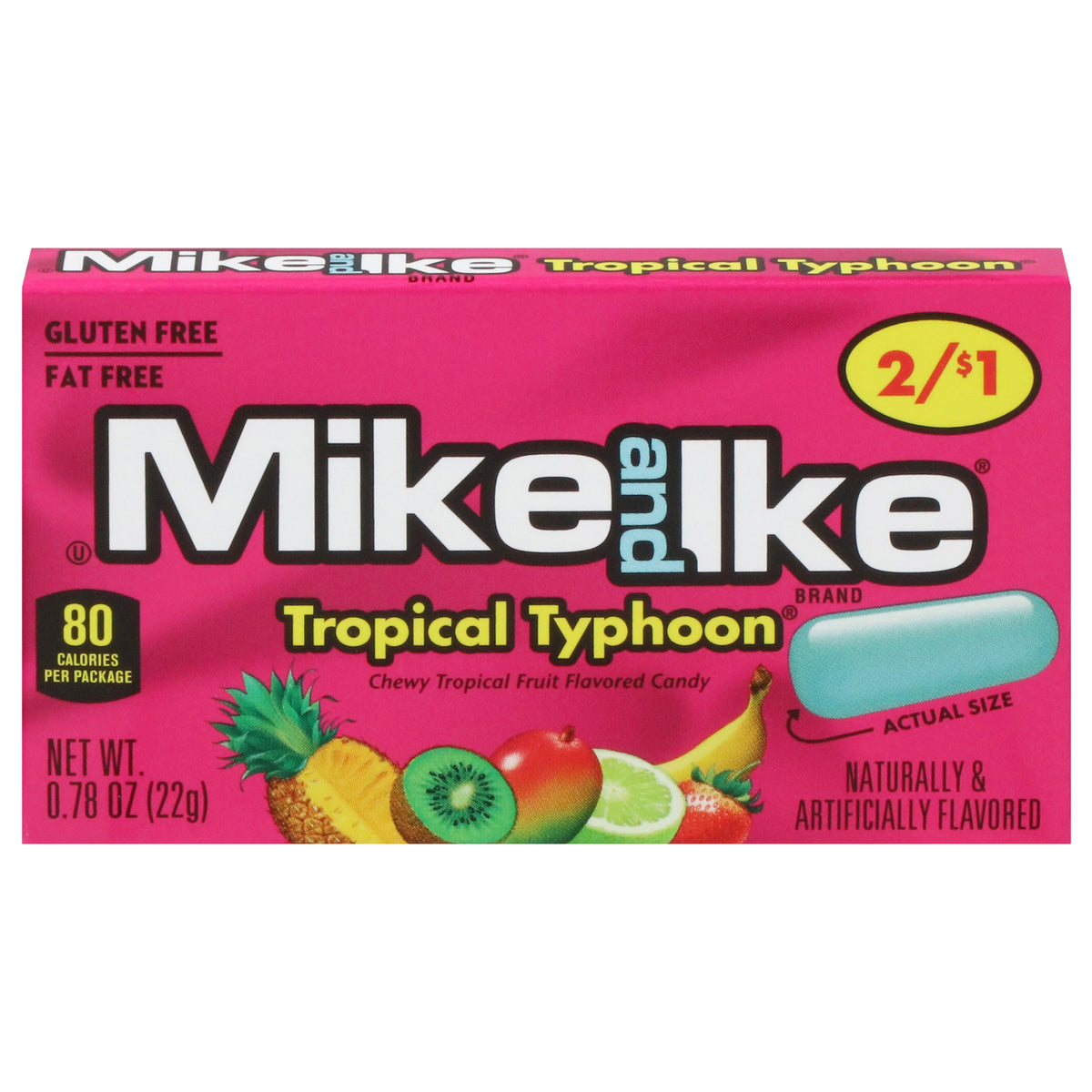 Mike and Ike Chewy Tropical Typhoon Candy 0.78 oz