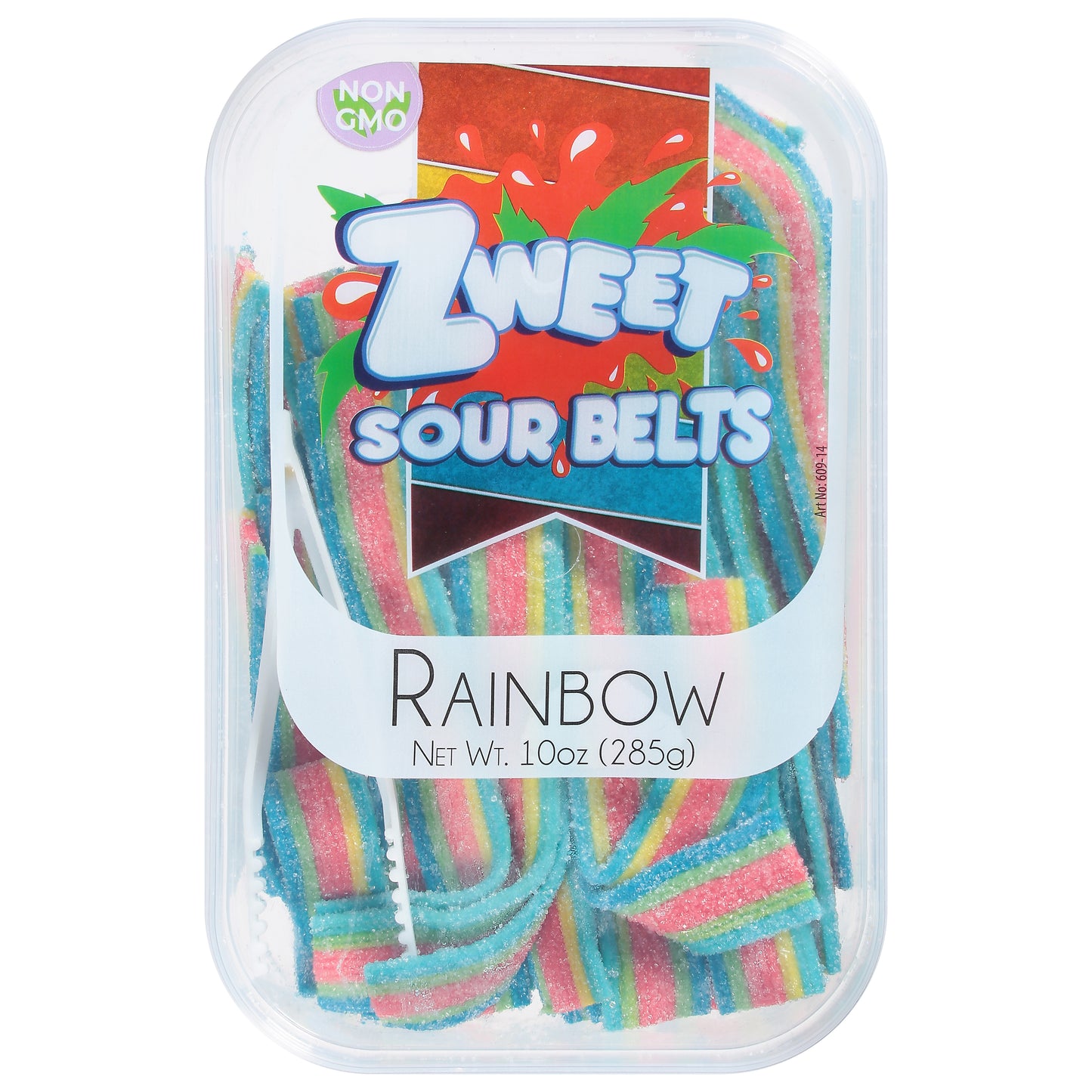 Zweet Sour Belts Rainbow Candy 10 oz