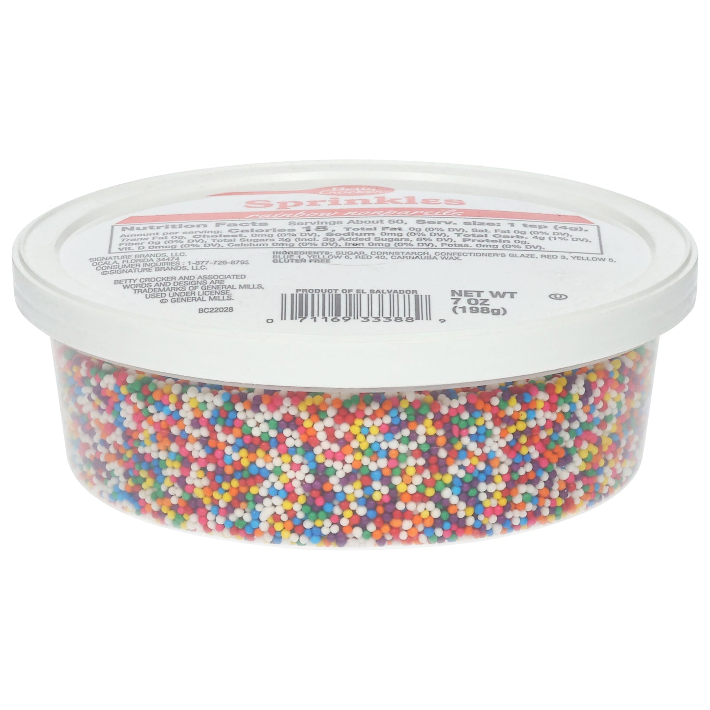 Betty Crocker Rainbow Nonpareils Sprinkles 7 oz
