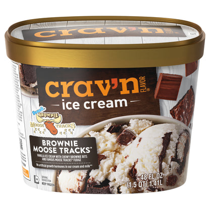 Crav'n Flavor Brownie Moose Tracks Ice Cream 48 fl oz