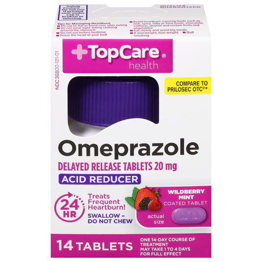 TopCare Health 20 mg Wildberry Mint Omeprazole 14 Tablets