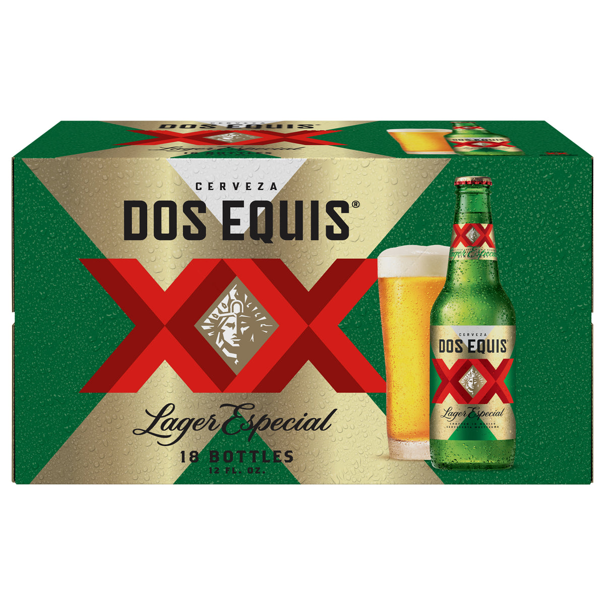 Dos Equis Lager Especial Beer 18 - 12 fl oz Bottles